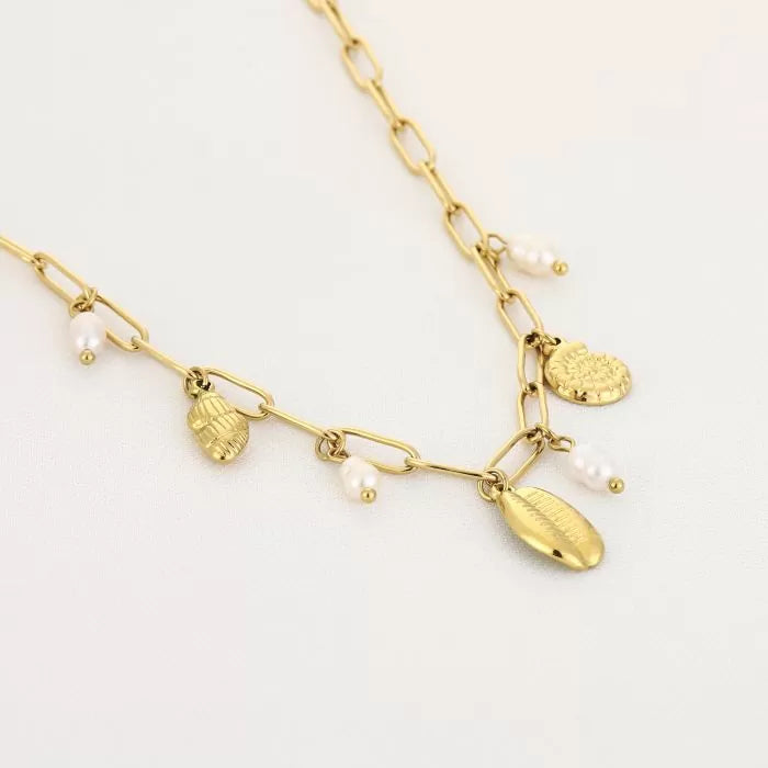 Figure Summer Charms Necklace - Gold