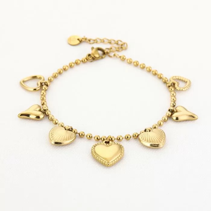 Bedels Joni Hearts Bracelet - Gold