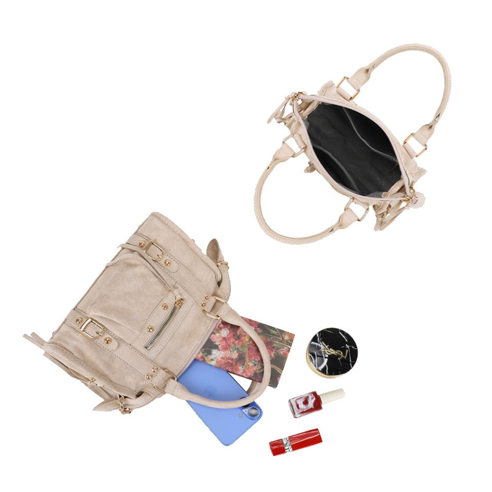 Liv Classic Suède Medium Tas - Beige