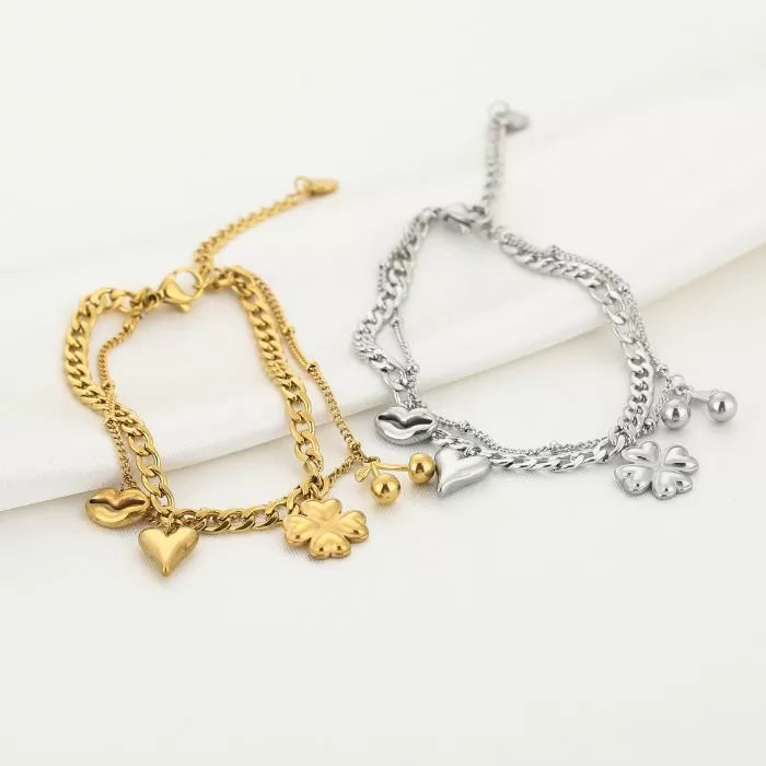 Bedels Double Layer Bracelet - Gold