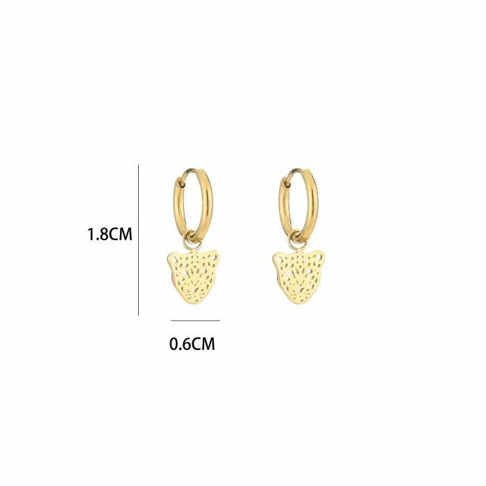 Leopard Earrings - Gold