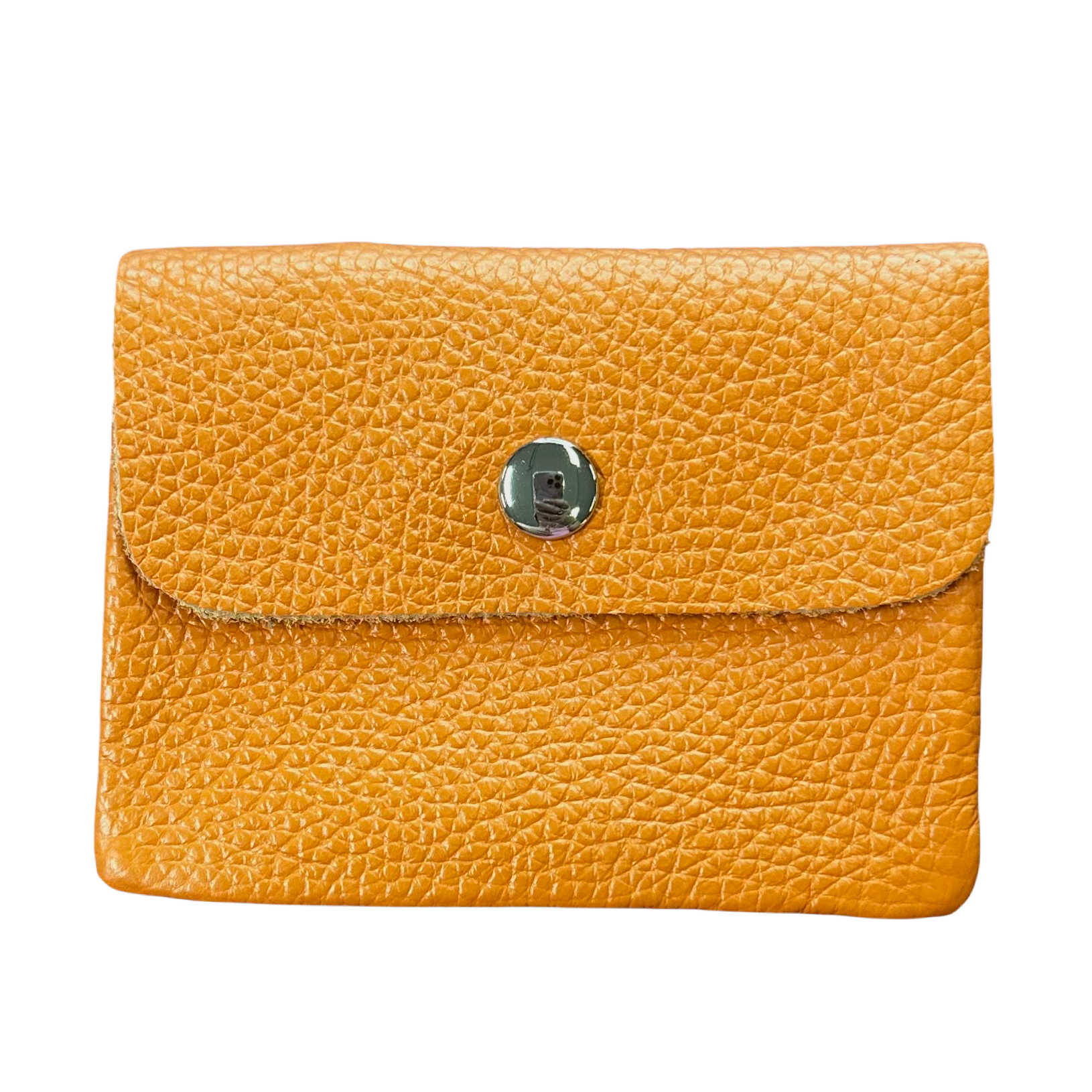 Mini Portemonnee Echt Leer - Basic Oranje