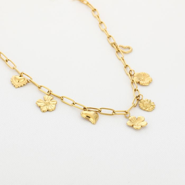 Bedels Bloem Necklace - Gold