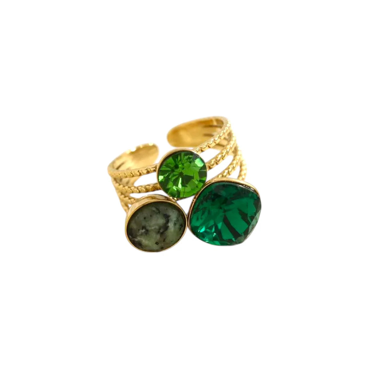 Desiree Green Ring - Gold