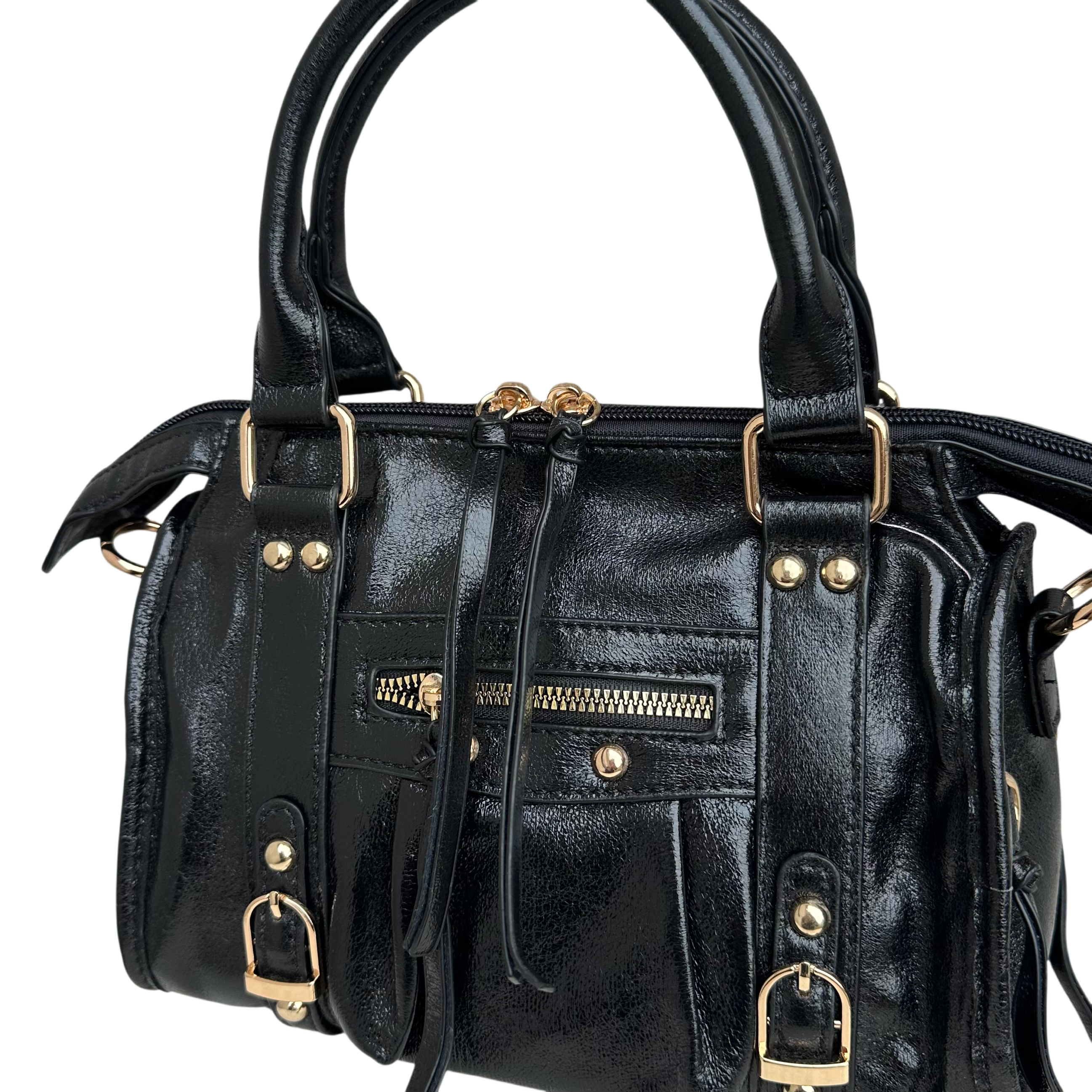 Liv Shiny Medium Tas - Metallic Zwart