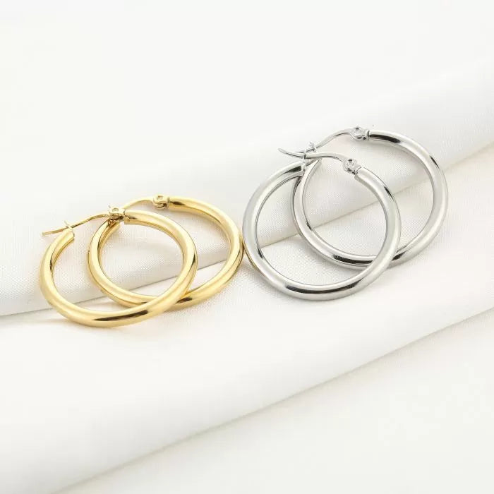 Basic Small Hoops Earrings - Gold