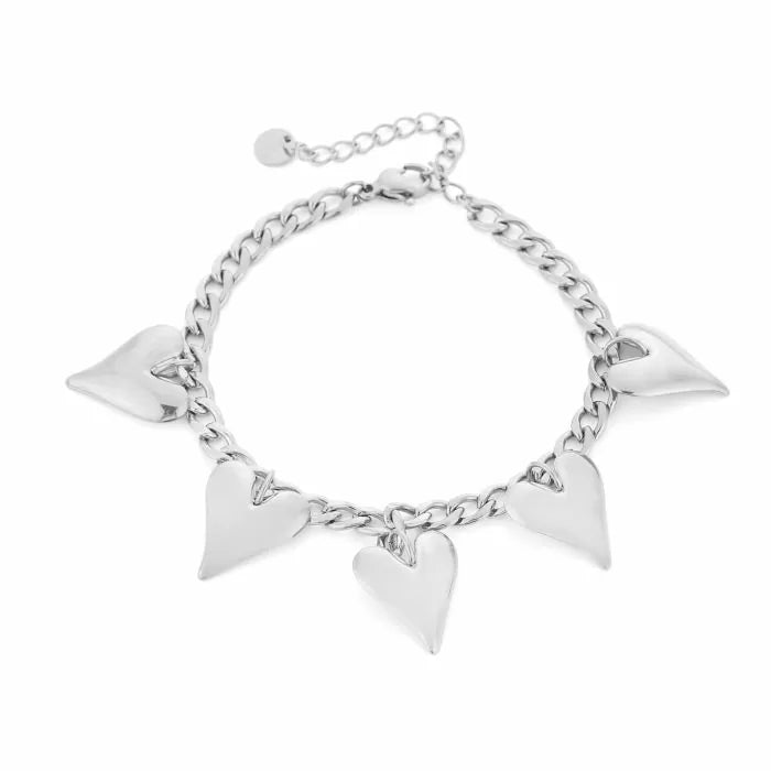 Figure Big Heart Bracelet - Silver