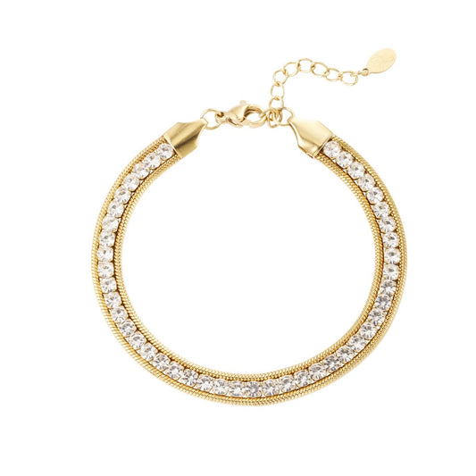 Zirkonia Bling Bracelet - Gold