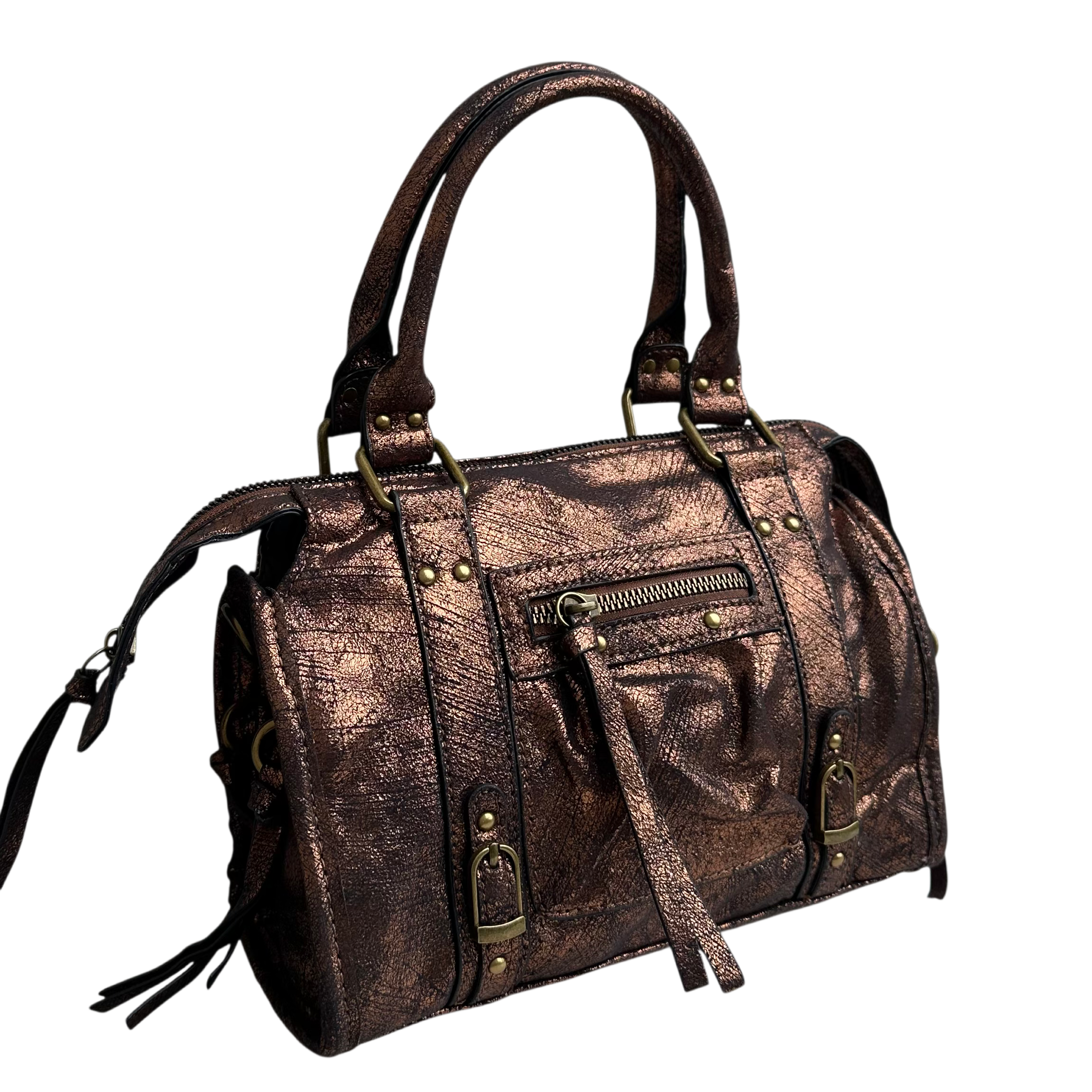 Liv Glossy Medium Tas - Bronze