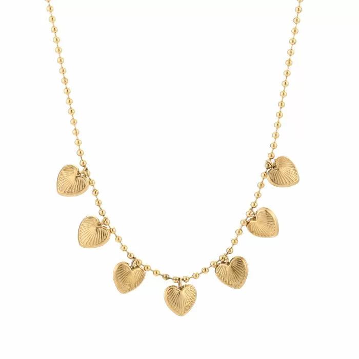 Messy Heart Necklace - Gold