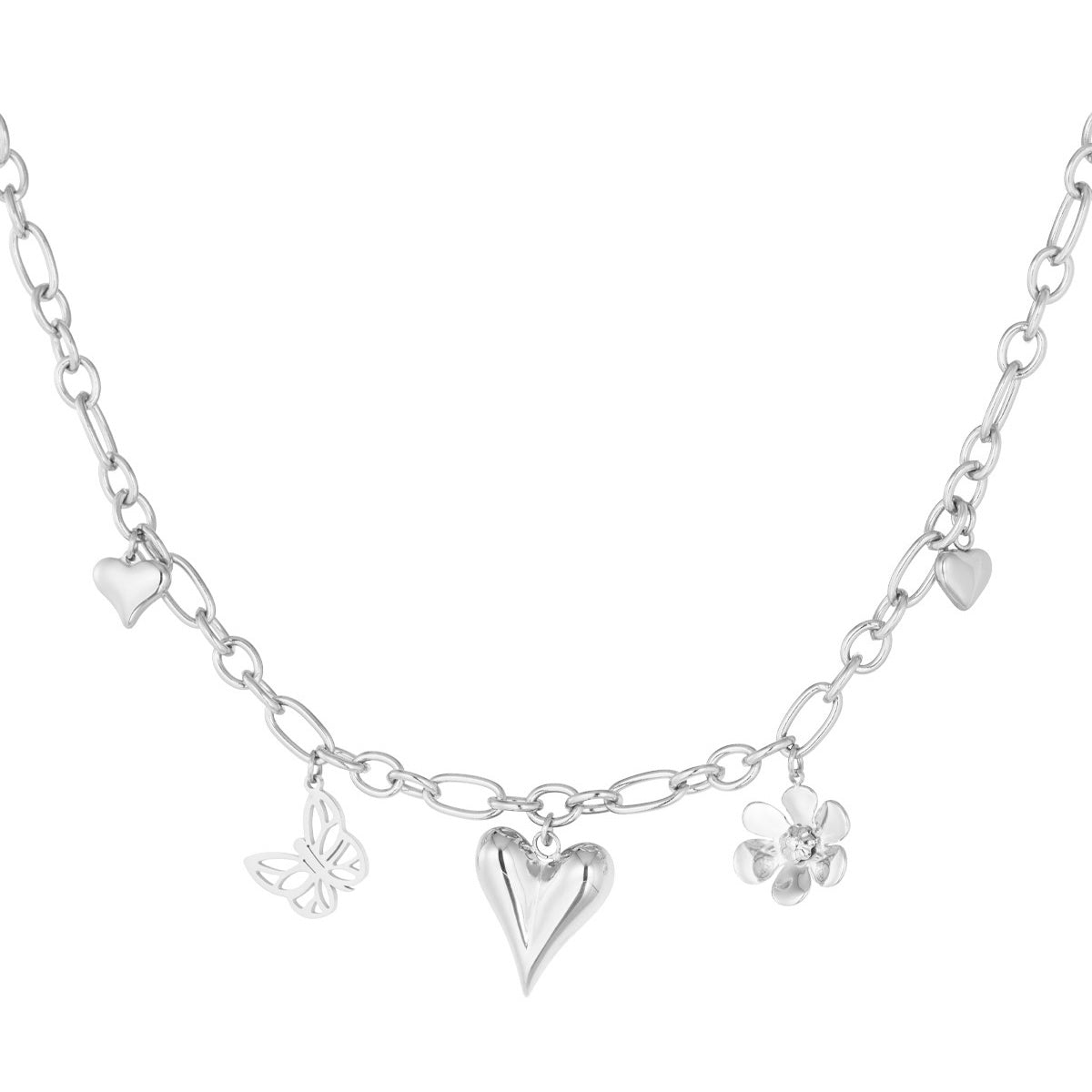 Figure Love Butterfly Necklace - Silver - Sieradenbycelin Sieradenbycelin Sieradenbycelin