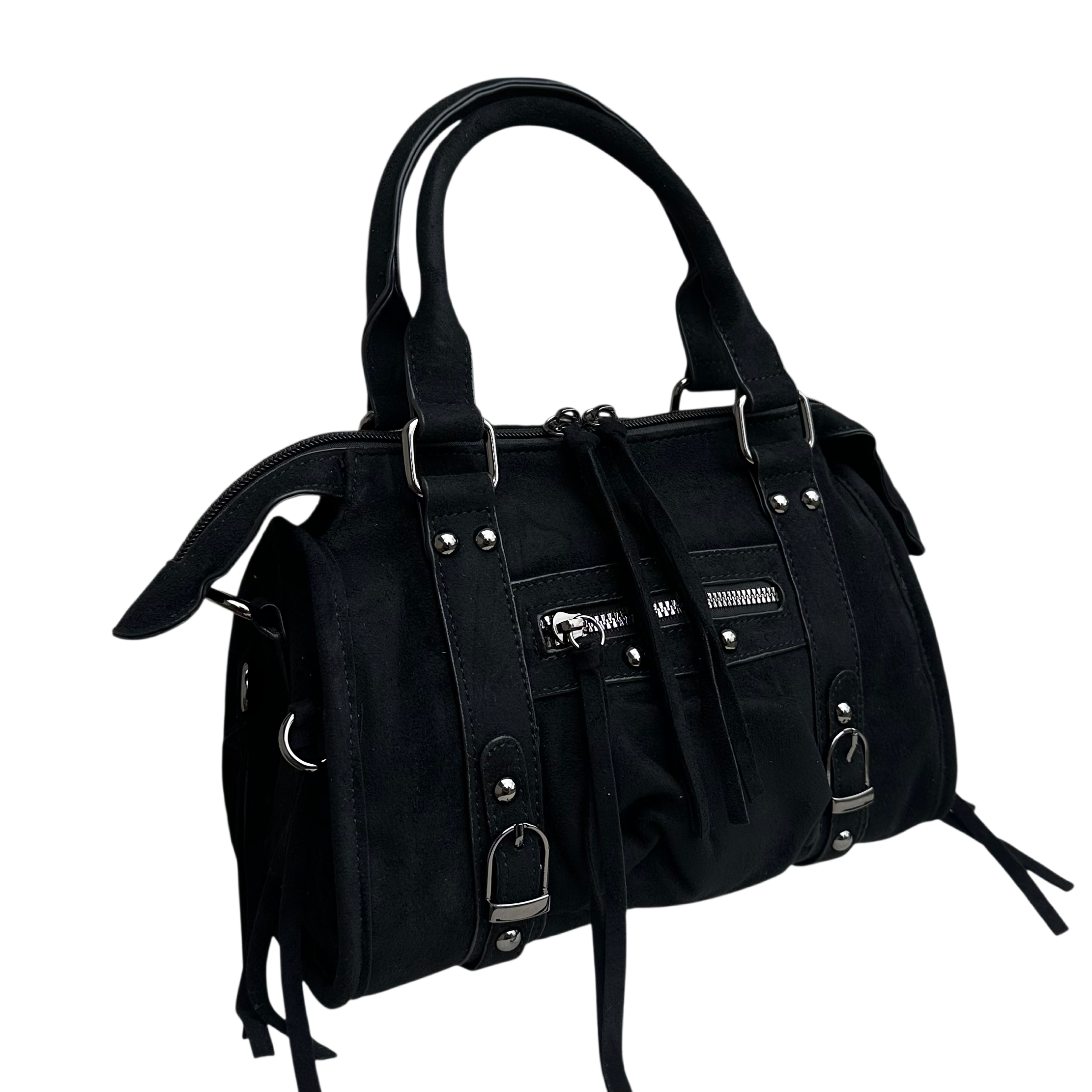 Liv Suède Medium Tas - Zwart