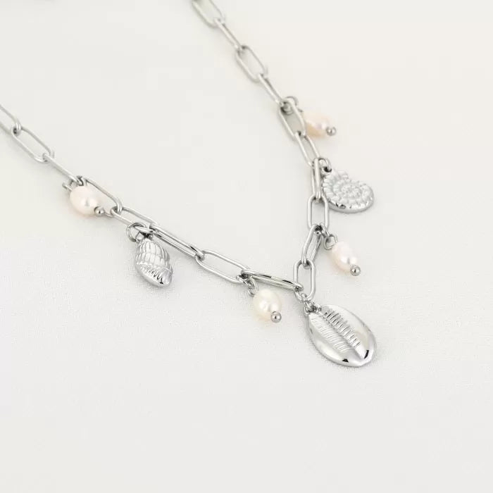 Figure Summer Charms Necklace - Silver