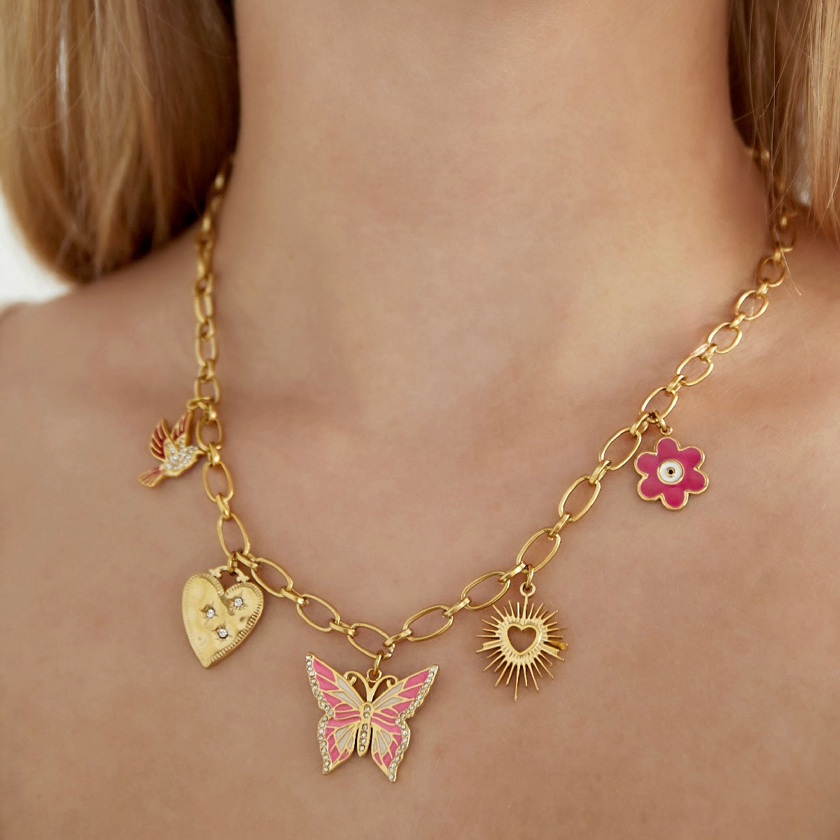 Butterfly Babe Necklace - Gold