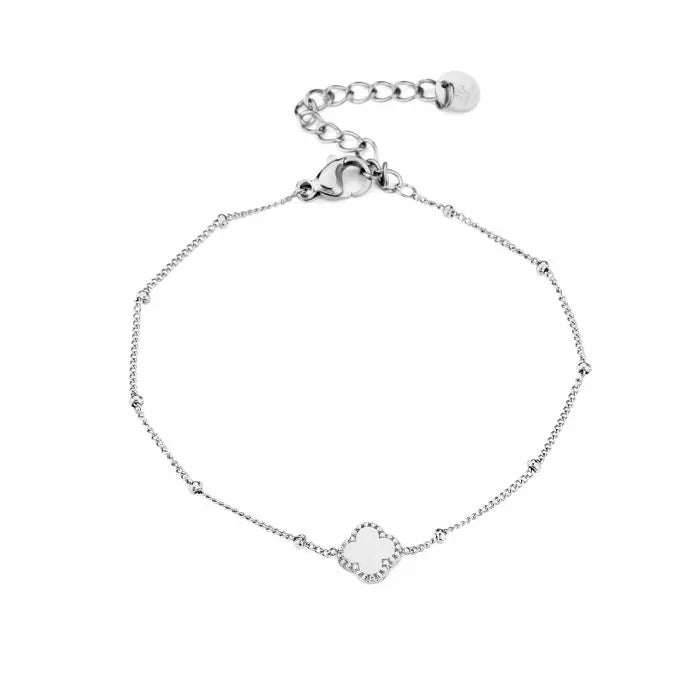 Elise Clover Bracelet - Silver