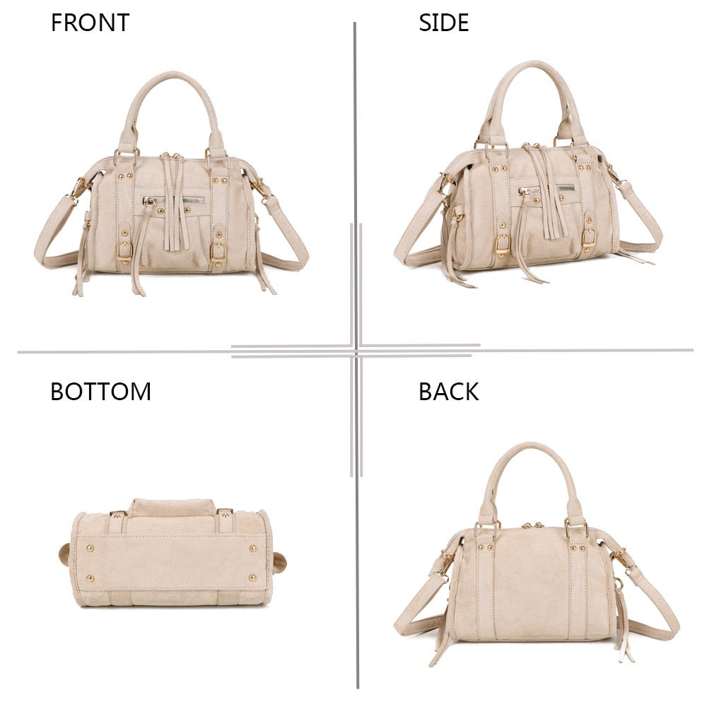 Liv Classic Suède Medium Tas - Beige