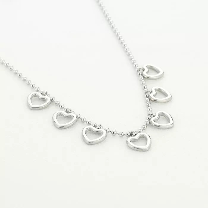 Beauty Heart Necklace - Silver