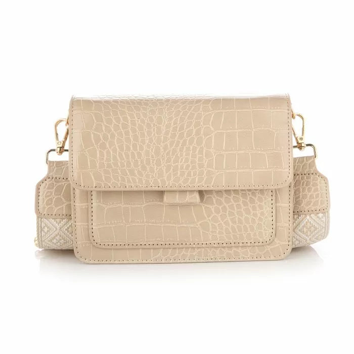 Chloe Croco Tas - Beige - Sieradenbycelin Sieradenbycelin Sieradenbycelin