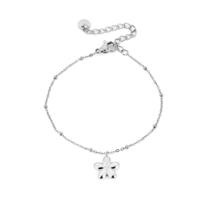 Flower Bracelet - Silver