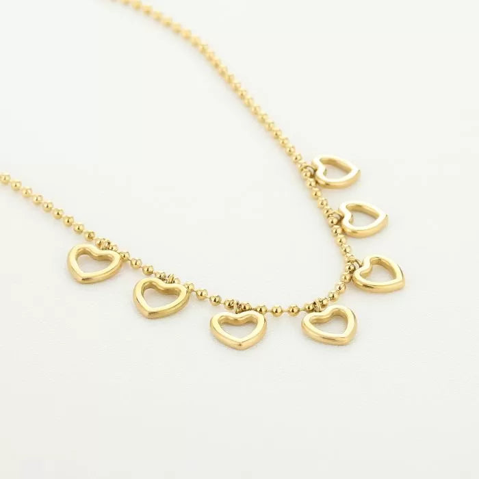 Beauty Heart Necklace - Gold