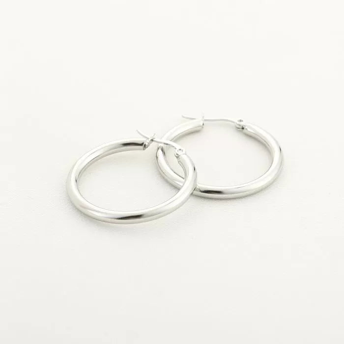 Basic Small Hoops Earrings - Silver