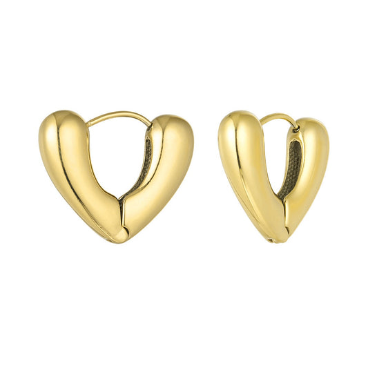 V Figure Earrings - Gold