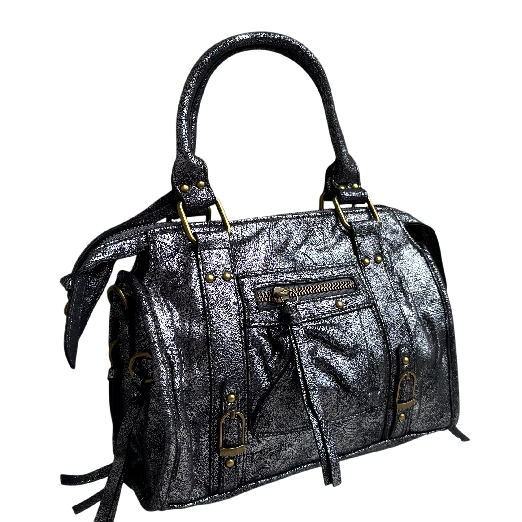 Liv Glossy Medium Tas - Pewter