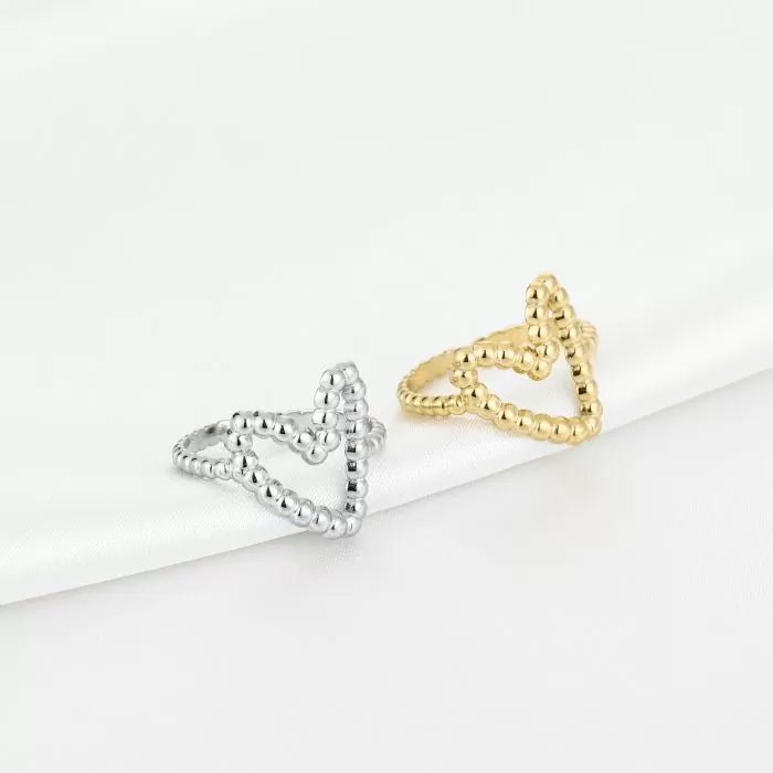 Melanie Heart Ring - Silver