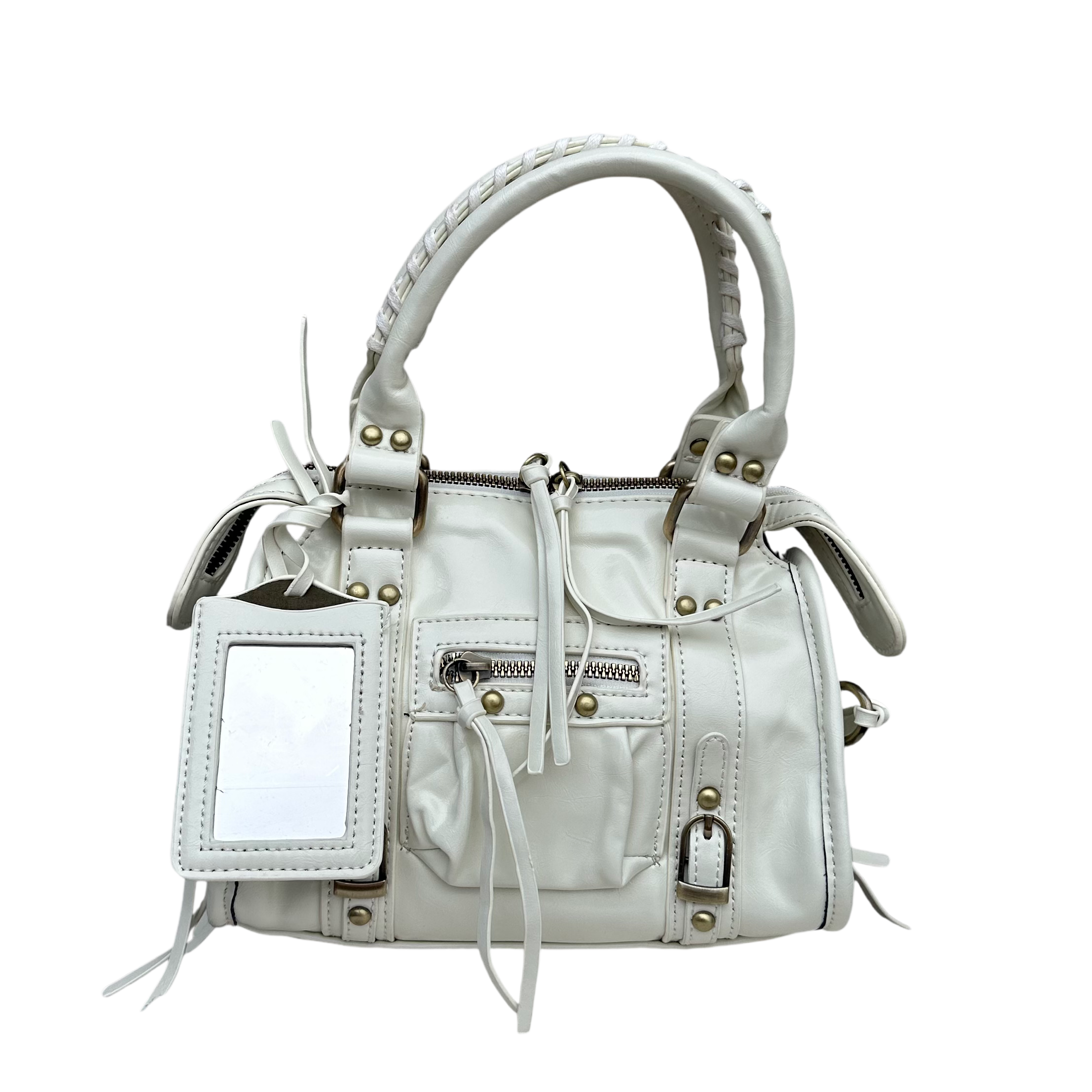 Liv Small Mirror Tas PU Leer - Crème