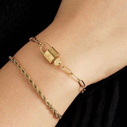 Leah Lock Bracelet - Gold