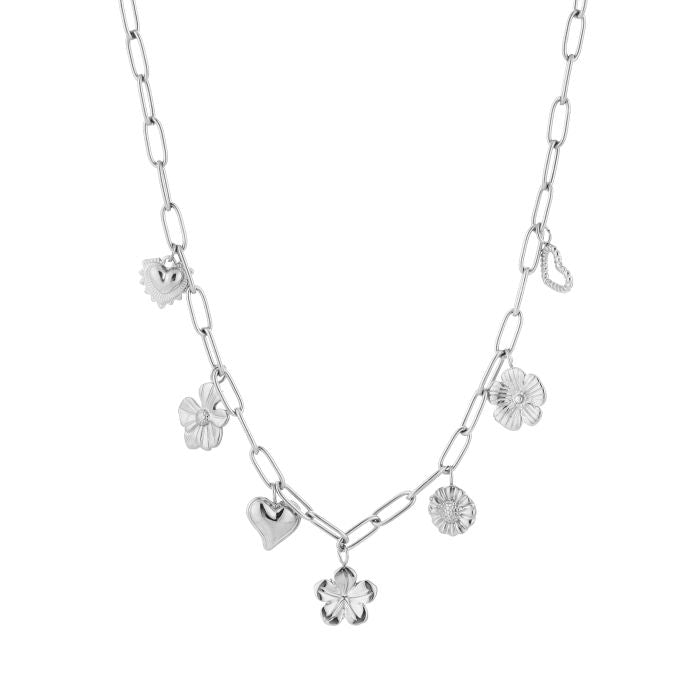 Bedels Bloem Necklace - Silver