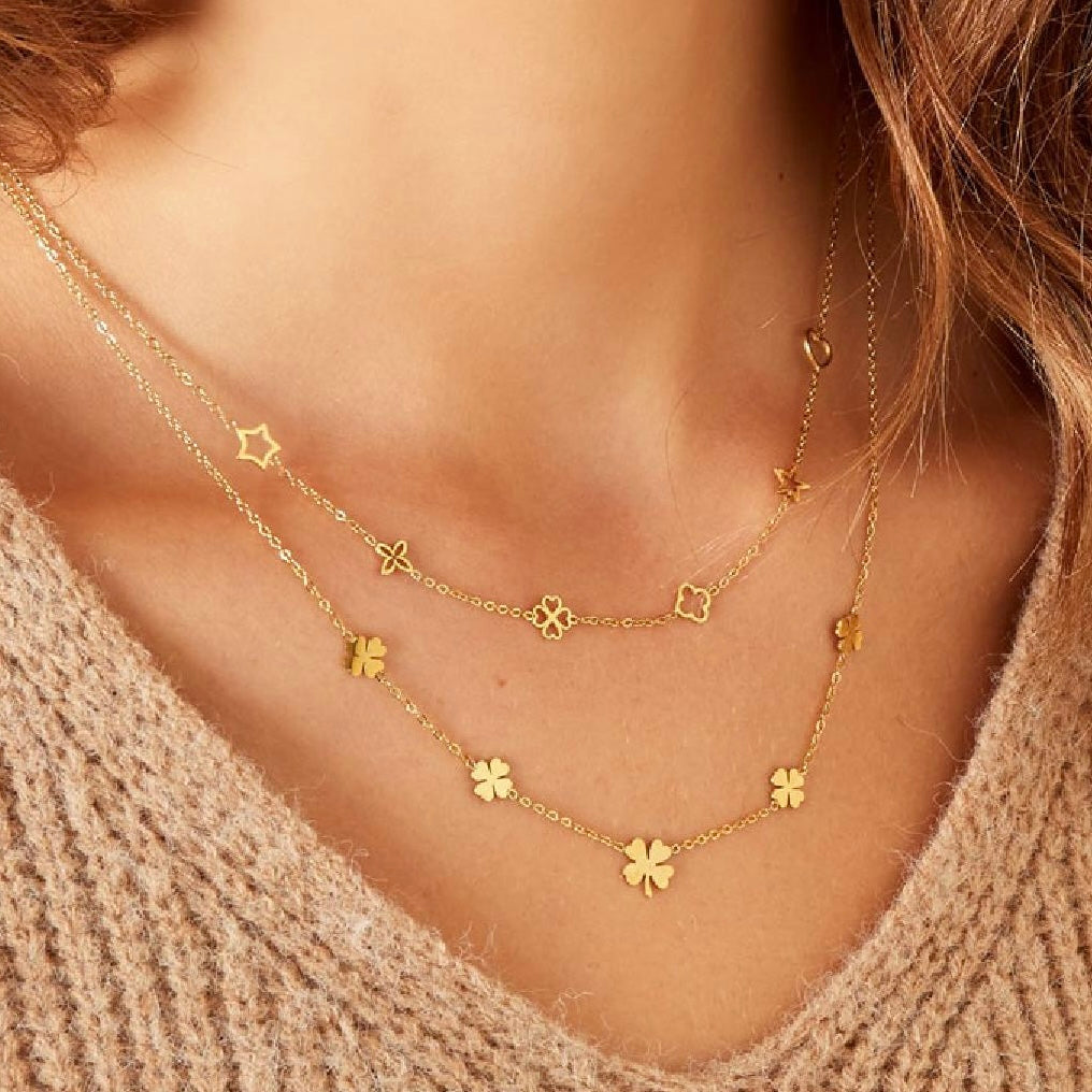 Basic Figure Necklace - Gold