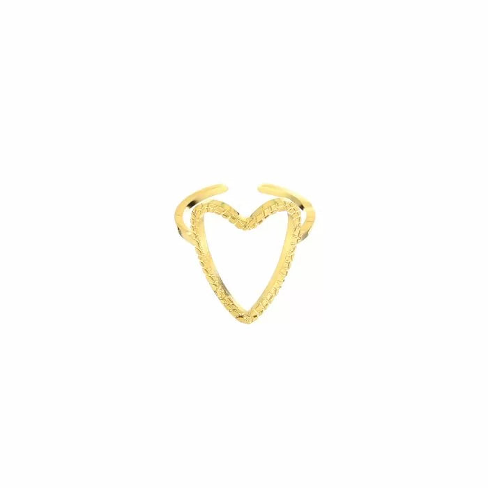 Dot Heart Ring - Gold