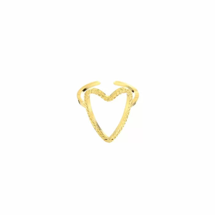 Dot Heart Ring - Gold - Sieradenbycelin Sieradenbycelin Sieradenbycelin