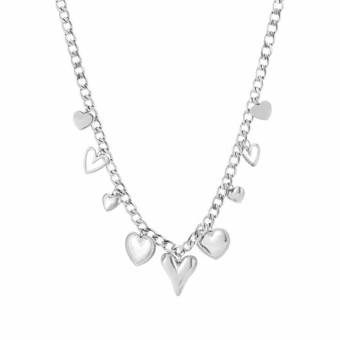 Figure Charms Necklace - Silver