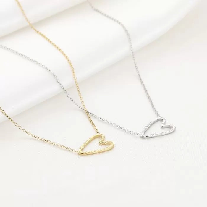 Daniek Heart Necklace - Silver