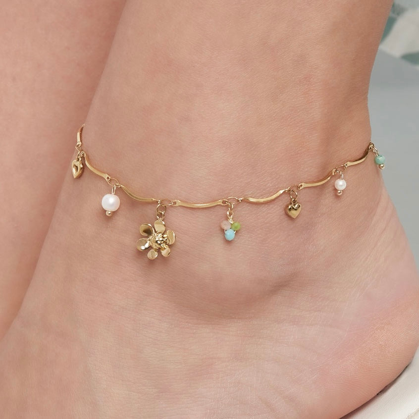 Summer Flow Anklet - Gold