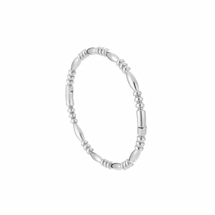 Boho Bangle Bracelet - Silver