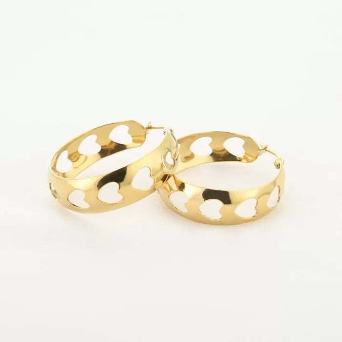 Love Hoops Earrings - Gold