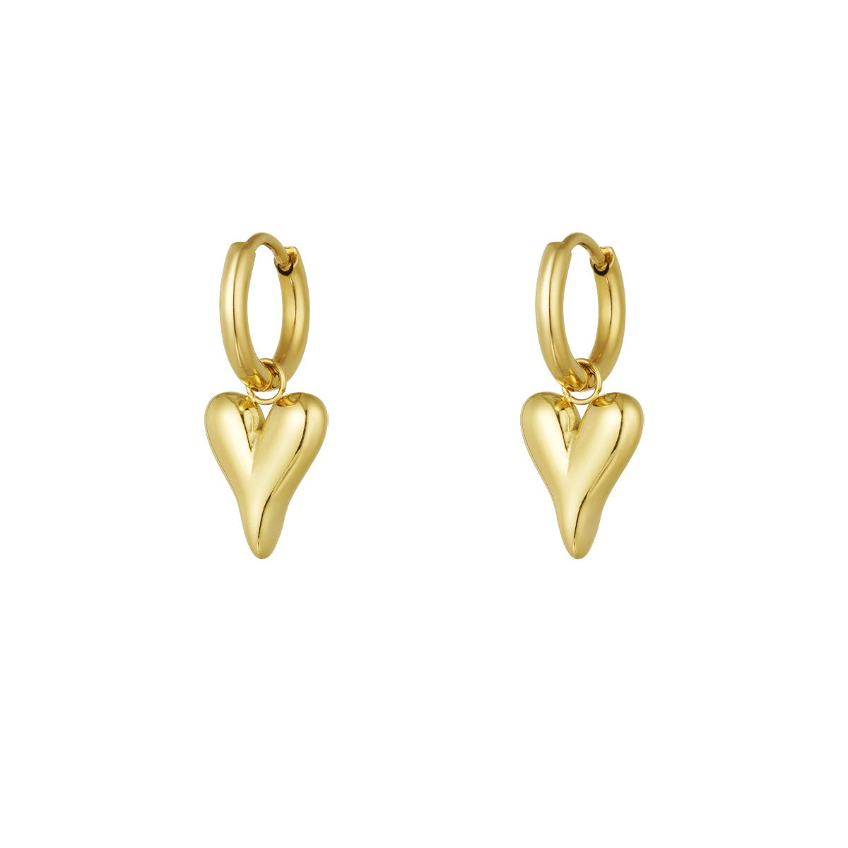 Basic Tessa Heart Earrings - Gold - Sieradenbycelin Sieradenbycelin Sieradenbycelin