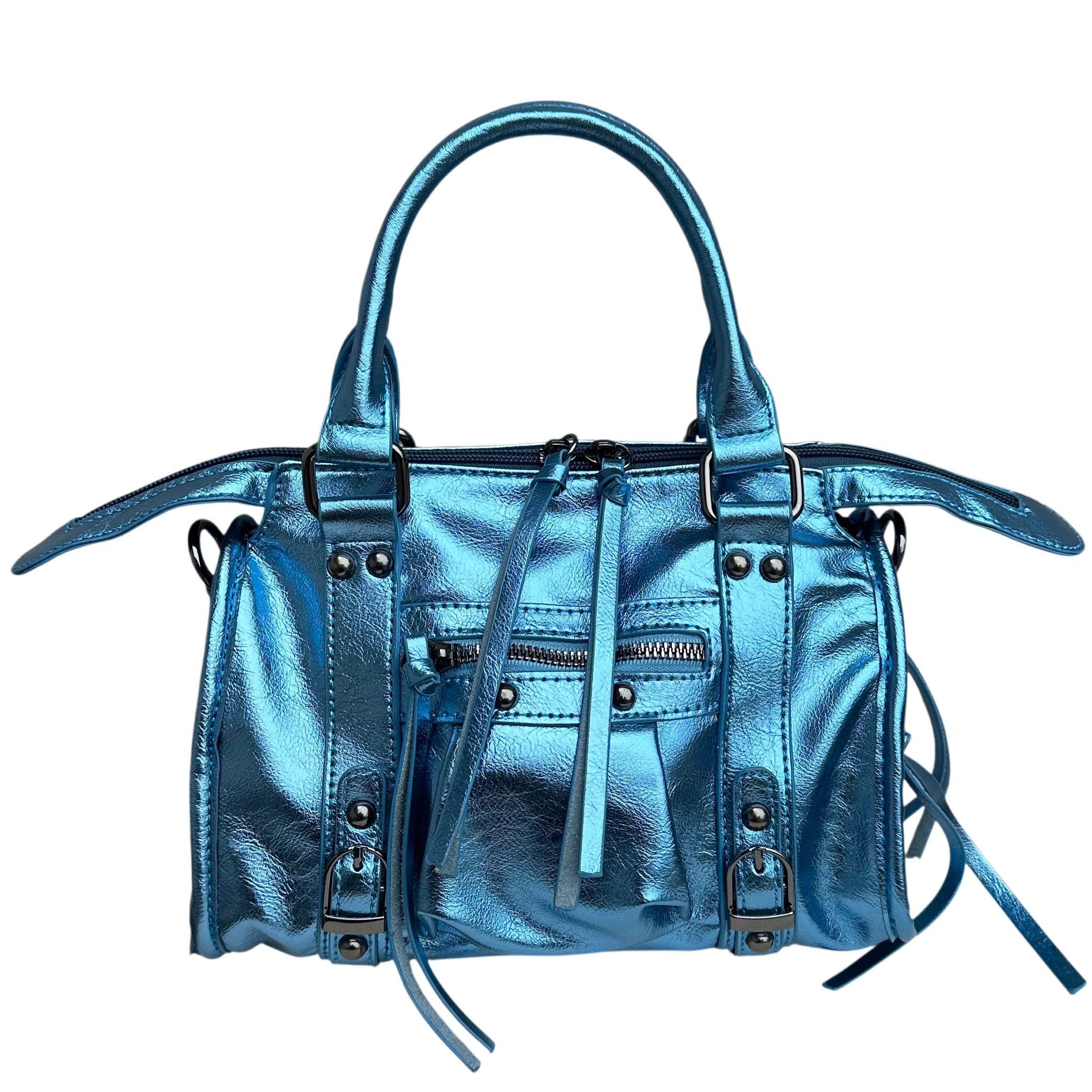 Liv Glowy Medium Tas - Glitter Kobalt Blauw