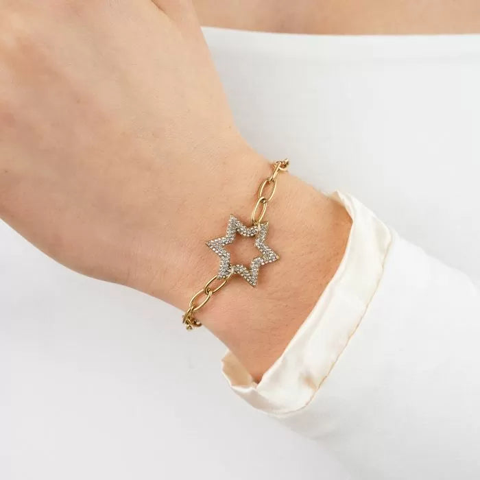 Diamond Star Bracelet - Gold