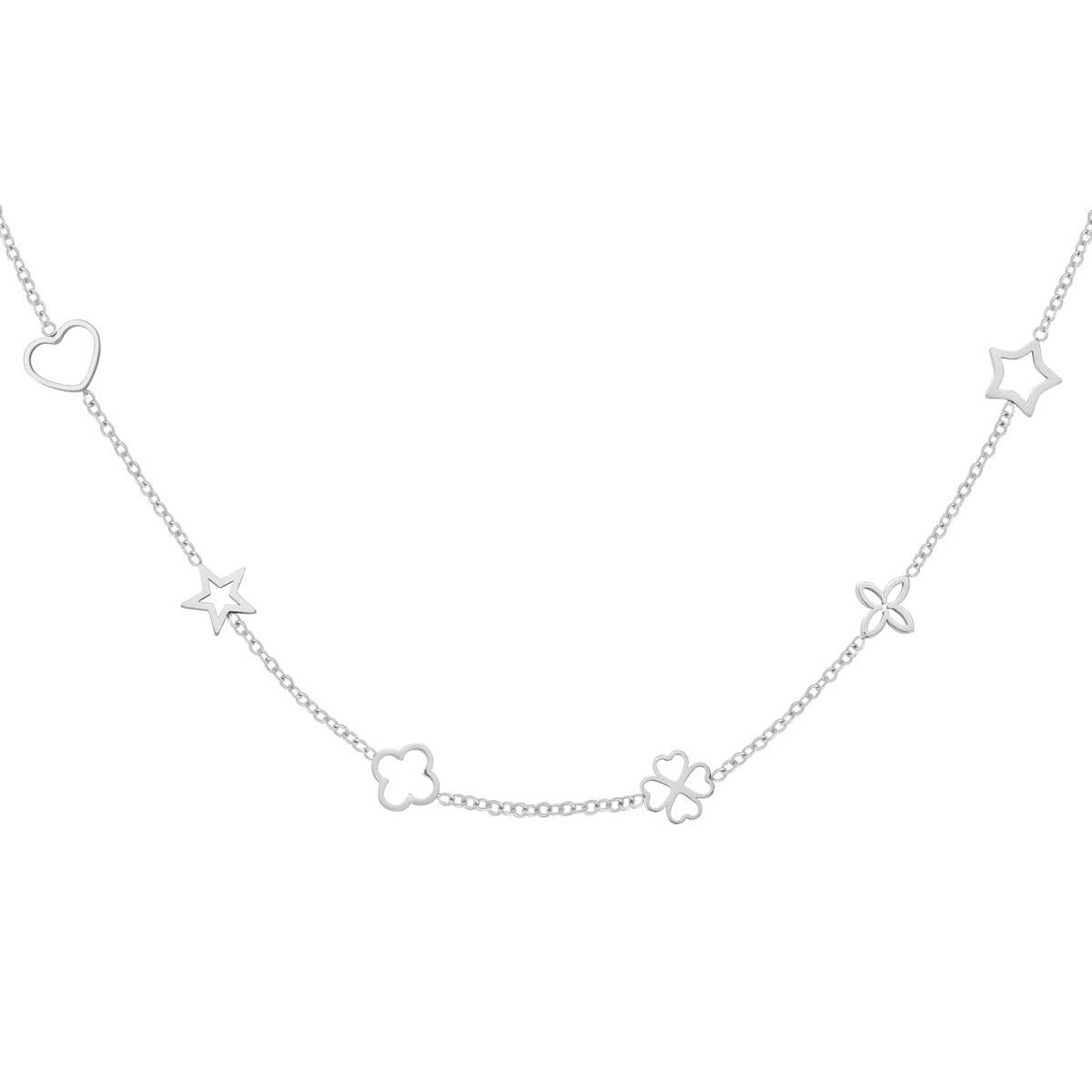 Basic Figure Necklace - Silver