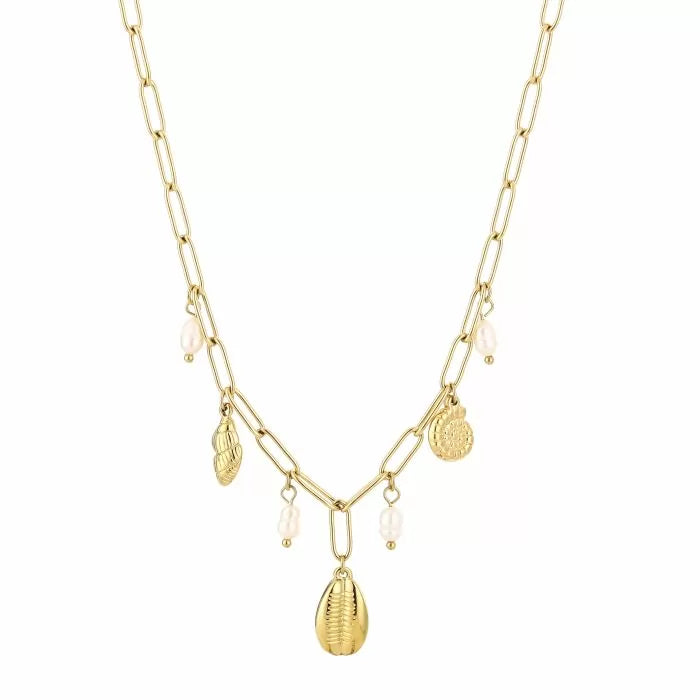 Figure Summer Charms Necklace - Gold