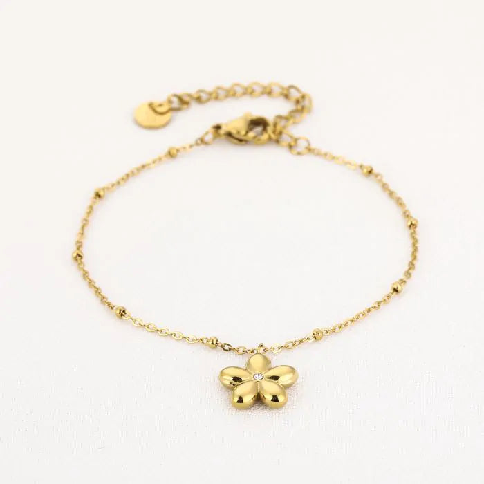 Flower Bracelet - Gold