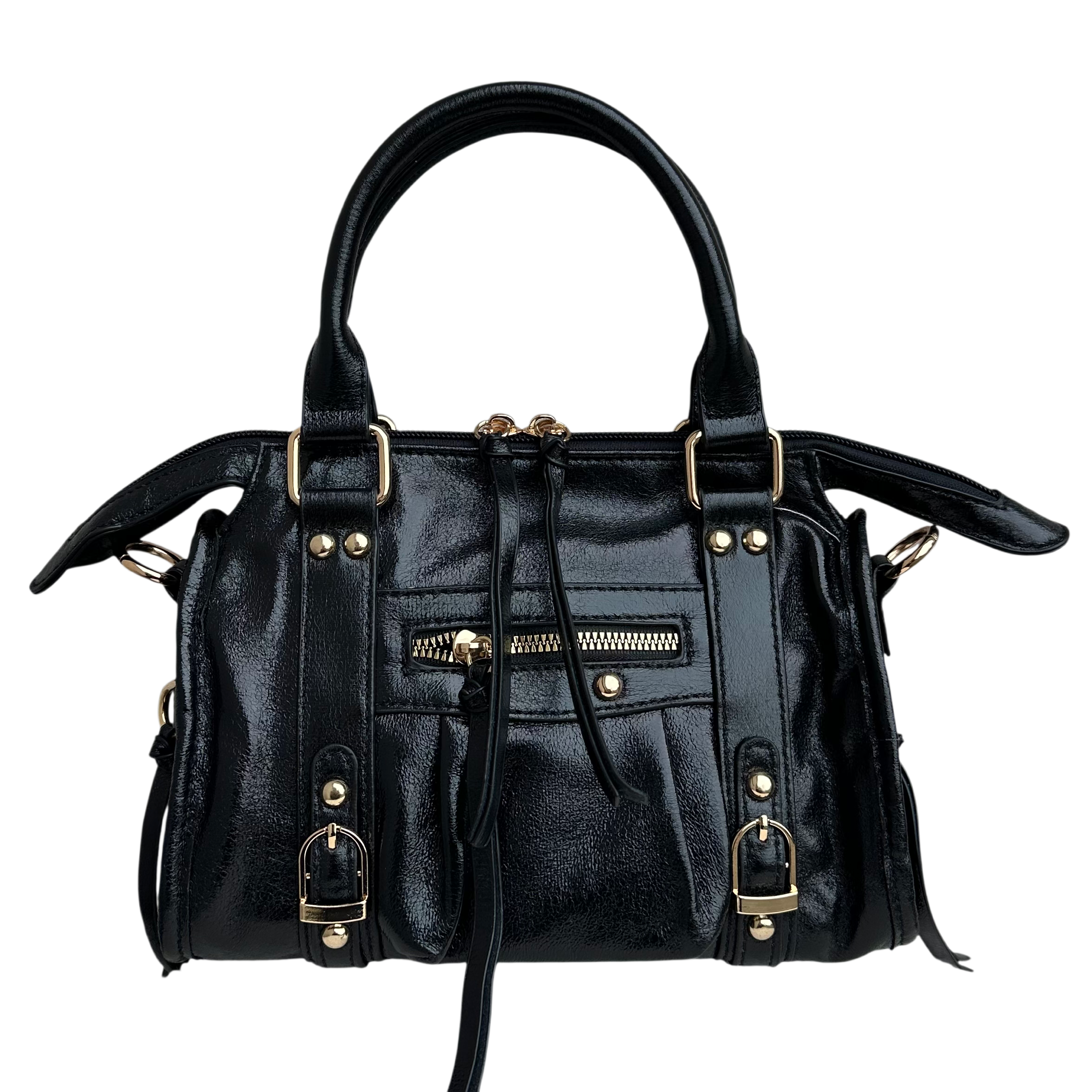 Liv Shiny Medium Tas - Metallic Zwart