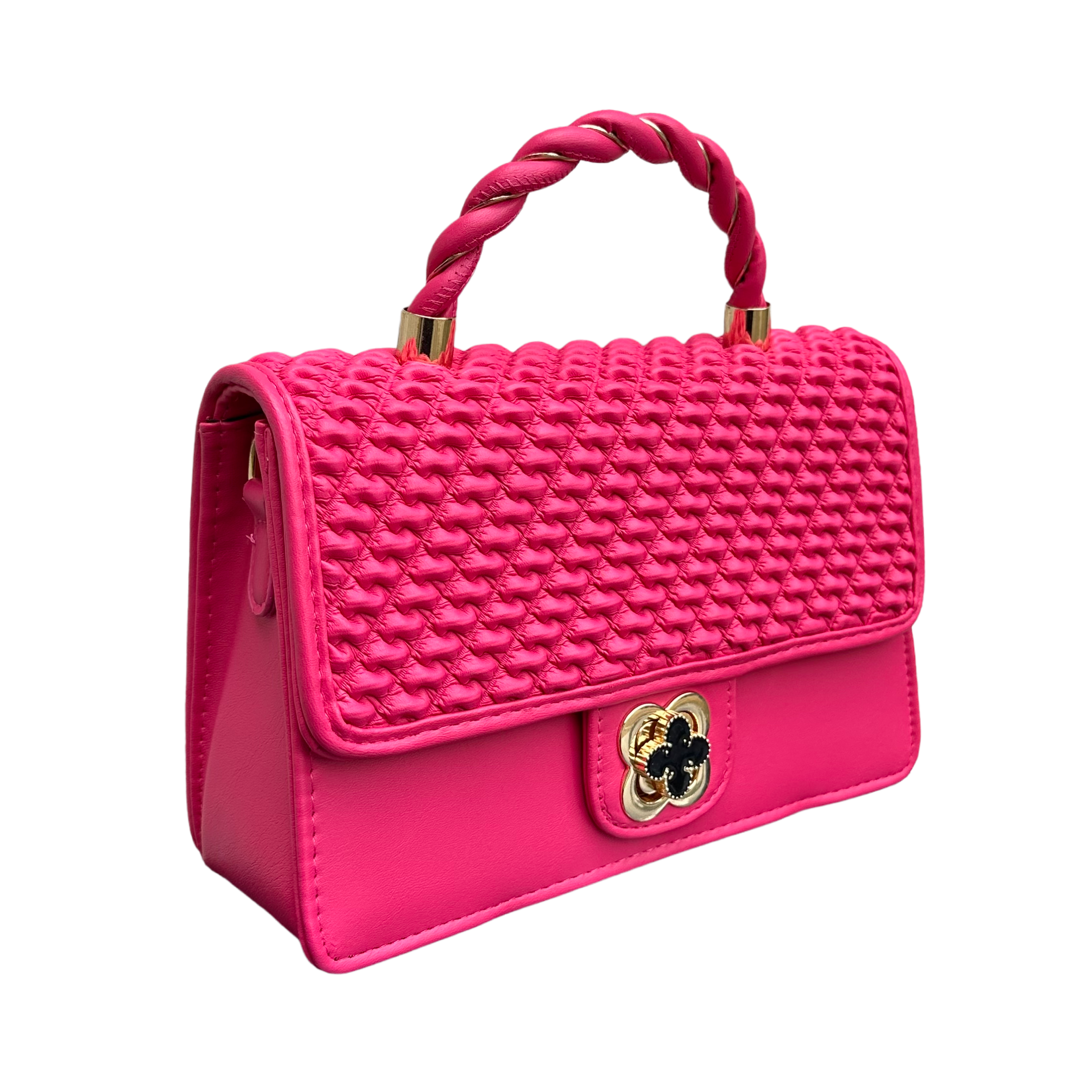 Melanie Klaver Tas - Fuchsia Roze - Sieradenbycelin Sieradenbycelin Sieradenbycelin