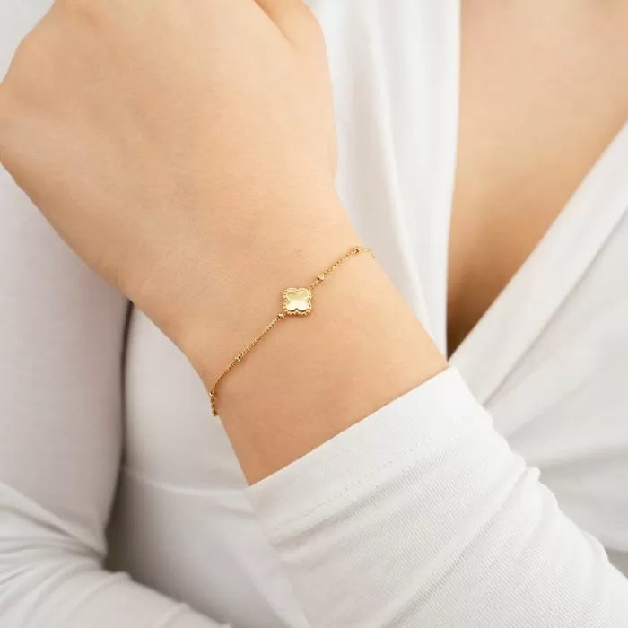 Elise Clover Bracelet - Gold