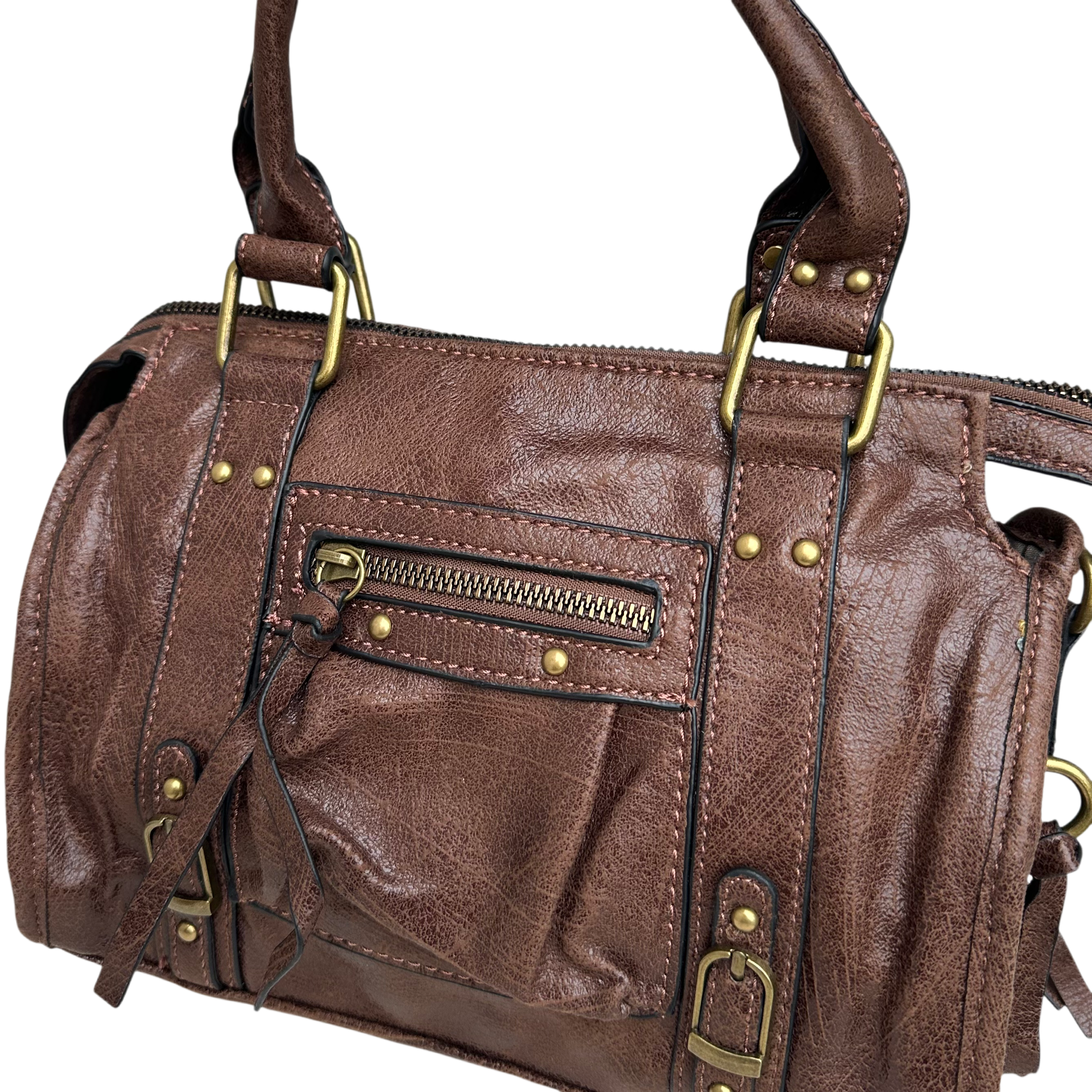 Liv Glossy Medium Tas - Koffie Bruin