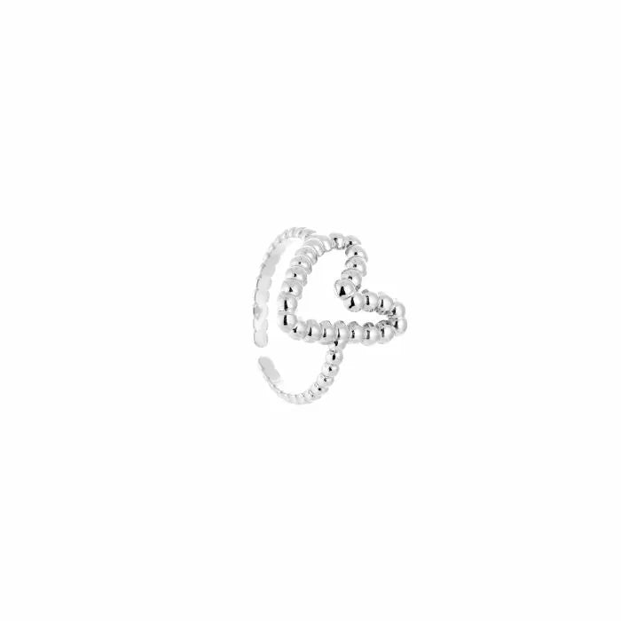 Melanie Heart Ring - Silver